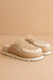 Avalon Suede Shearling Loafer Mule