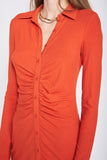 Ruched Long Sleeve Dress