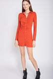 Ruched Long Sleeve Dress
