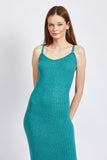 Spaghetti Strap Bodycon Midi Dress