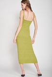 Spaghetti Strap Bodycon Midi Dress