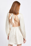 V Neck Cut Out Mini Dress With O Ring Detail