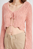 Flared Sleeve Crochet Crop Top