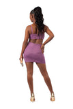 Lavender Lace-Up Skirt Set