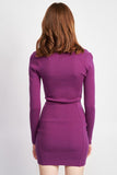 Scoop Neck Mini Dress With Piping Detail