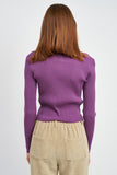Long Sleeve Button Up Crop Top
