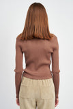 Long Sleeve Button Up Crop Top