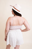 Plus Size Gingham Smocked Bralette