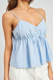 Floral  Dot Chiffon Top