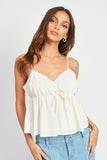 Floral  Dot Chiffon Top