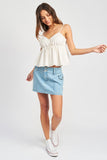 Floral  Dot Chiffon Top