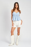 Floral  Dot Chiffon Top