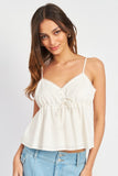 Floral  Dot Chiffon Top