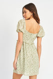Floral Print Mini Dress