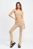 Square Neck Cropped Sleeveless Top
