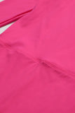 Solid Zippered Long-Sleeved Sports Jumpsuit