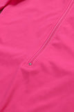 Solid Zippered Long-Sleeved Sports Jumpsuit