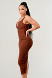 Thin Strap Midi Bandage Dress