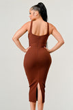 Thin Strap Midi Bandage Dress