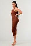 Thin Strap Midi Bandage Dress