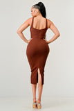 Thin Strap Midi Bandage Dress