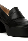 Genuine Leather Elspeth Heeled Platform Loafers