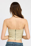 Lace Up Corset Bustier Top