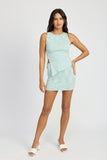 Multi Rib Top With Side Button Detail