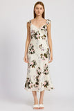 Lace Floral Midi Dress