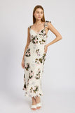Lace Floral Midi Dress