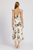 Lace Floral Midi Dress