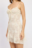 Spaghetti Strap Lace Mini Dress