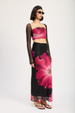 Meh Print Tube Top WithDetachable Shrug