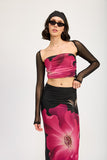 Meh Print Tube Top WithDetachable Shrug
