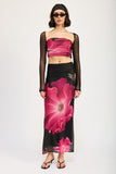 Meh Print Tube Top WithDetachable Shrug