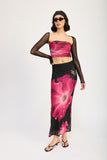 Meh Print Tube Top WithDetachable Shrug
