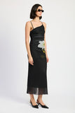One Shoulder Ruched Maxi Dress With Slit
