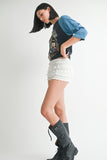 Ruffled Shorts With Elastic Waistband
