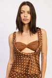 PEEK A BOO SATIN TOP