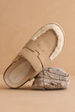 Avalon Suede Shearling Loafer Mule
