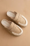 Avalon Suede Shearling Loafer Mule