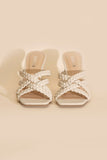 Kellan Double Cross Braided Heels